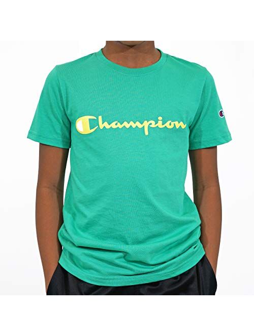 Champion Boys Short Sleeve Logo Tee Shirt