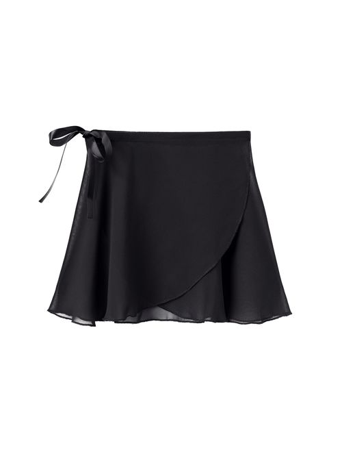 STELLE Ballet//Dance Chiffon Wrap Skirt for Toddler//Girls//Women with Tie Waist