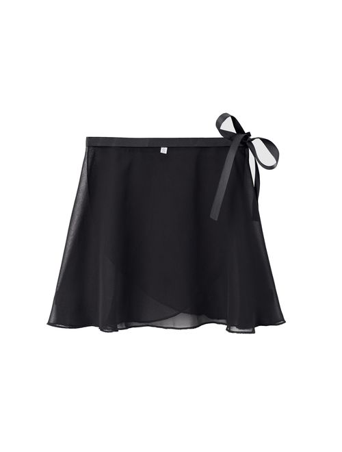 STELLE Ballet/Dance Chiffon Wrap Skirt for Toddler/Girls/Women with Tie Waist