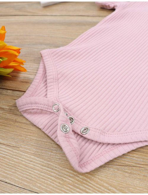 Infant Toddler Baby Girl Top Basic Plain Ruffle Tee Long Sleeve T-Shirts Blouse Clothes
