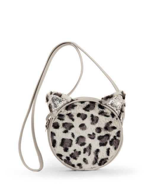 Limited Too Leopard Fur Round Crossbody