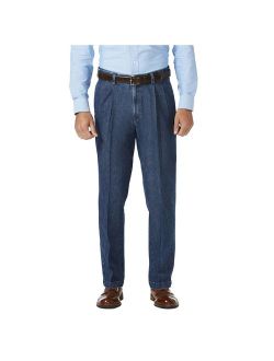Men's Stretch Denim Pleat Front Trouser Classic Fit HC00280