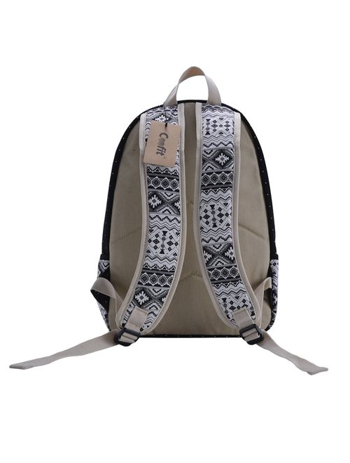 Girls Backpack Polka Dot Canvas Backpack Casual Travel Work Bag for Womens