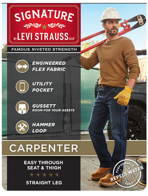 Signature by Levi Strauss & Co. Mens Carpenter Jeans