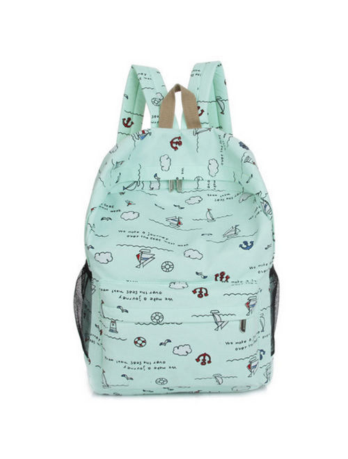 Children Girls Backpack School Bookbag Rucksack Travel Satchel Shoulder Bag Storage Bags Green
