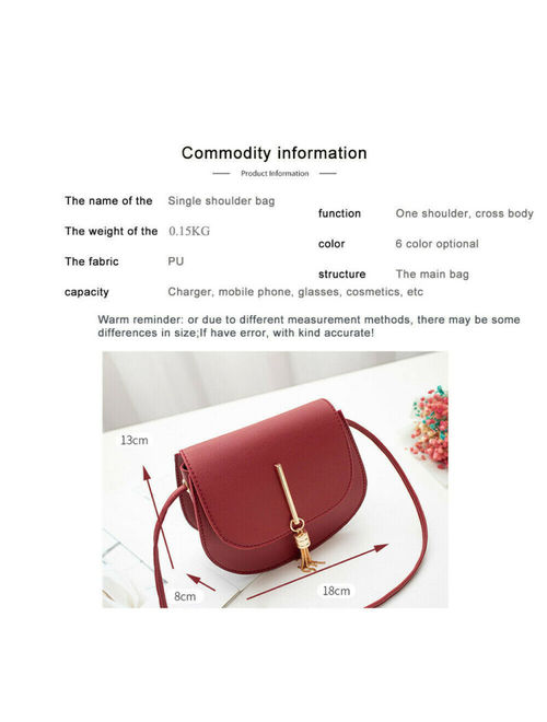 Women PU Leather Small Shoulder Bag Envelope Crossbody Messenger Handbag Purse