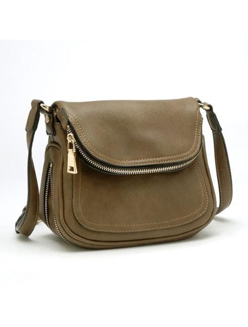 Buy Expandable Cross-body Handbag - Taupe online | Topofstyle