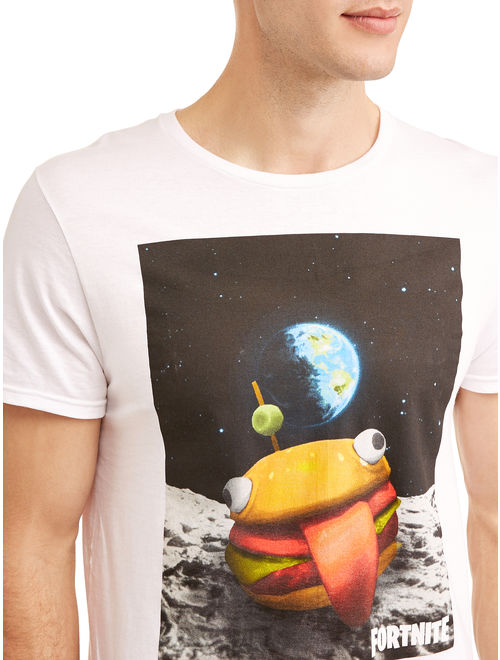 Fortnite Men's "Burger Space" Short Sleeve Graphic T-Shirt, up to Size 3XL