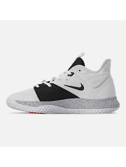 NIKE PG 3 MEN's BASKETBALL WHITE - BLACK - WOLF GREY AUTHENTIC BRAND NEW IN BOX