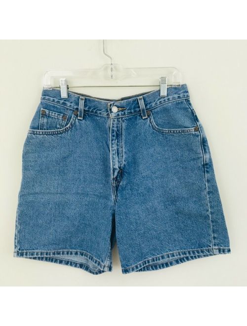 Levi's Women's Mom Shorts Denim Blue 100% Cotton High Rise 12