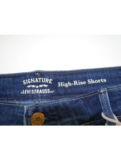 Levi's Women's Denim High Rise Short Shorts Size 14 NWT Blue Stretch Mini Jean