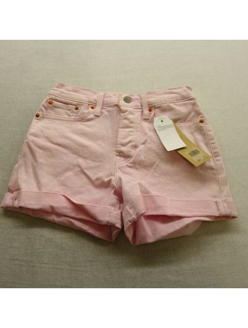 Levi's Size 27 Womens High Rise Wedgie Fit Pink Vintage Jean Shorts Short New