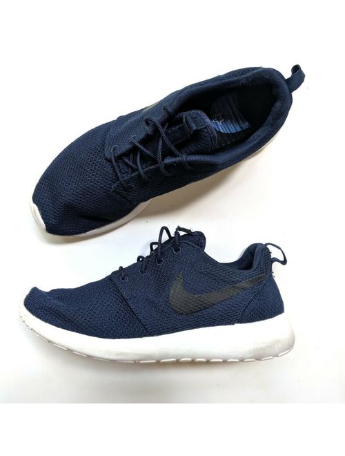 Nike Men's 9 Roshe Run Navy/Black/White Mesh Running Shoes Sneakers AA1-6