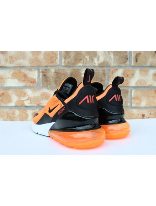 Men's Nike Air Max 270 Running Shoes Total Orange Black Bengals Sz 8 BV2517-800