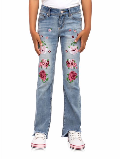 Jordache Floral Distressed Bootcut Jean (Little Girls, Big Girls & Plus)