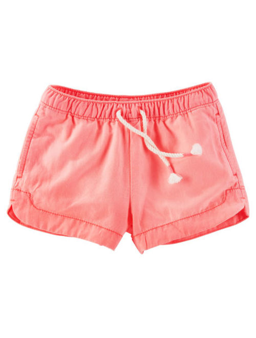 OshKosh B'gosh Little Girls' Neon Sun Shorts, 3-Toddler