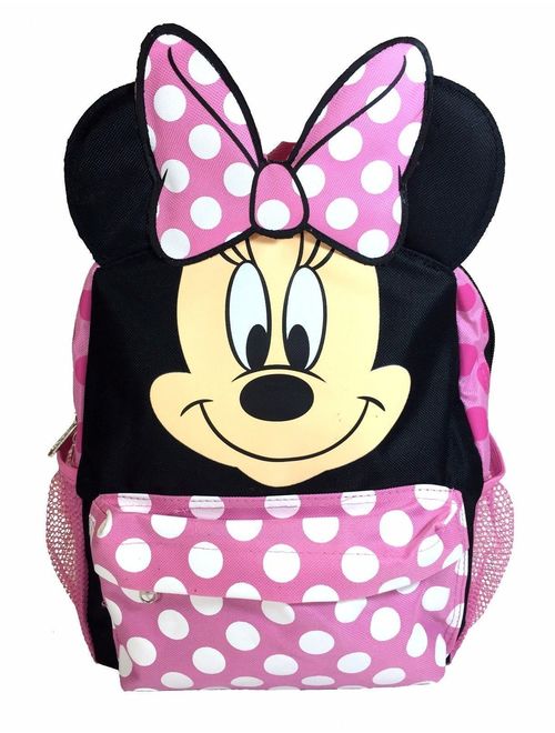 Small Backpack - - Minnie Mouse Face/Ears New School Bag 625955