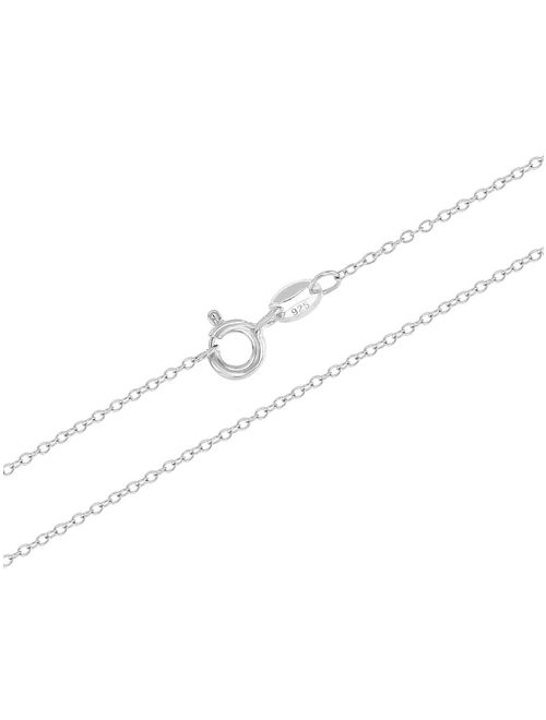 925 Sterling Silver Small CZ Cross Necklace for Kids Little Girls Young 19"