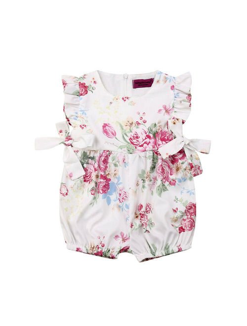 Lovely Newborn Floral Romper Baby Girls Clothes Cotton Floral Romper Playsuit Jumpsuit Summer Infant One Piece Outfits
