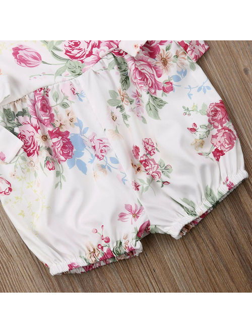 Lovely Newborn Floral Romper Baby Girls Clothes Cotton Floral Romper Playsuit Jumpsuit Summer Infant One Piece Outfits