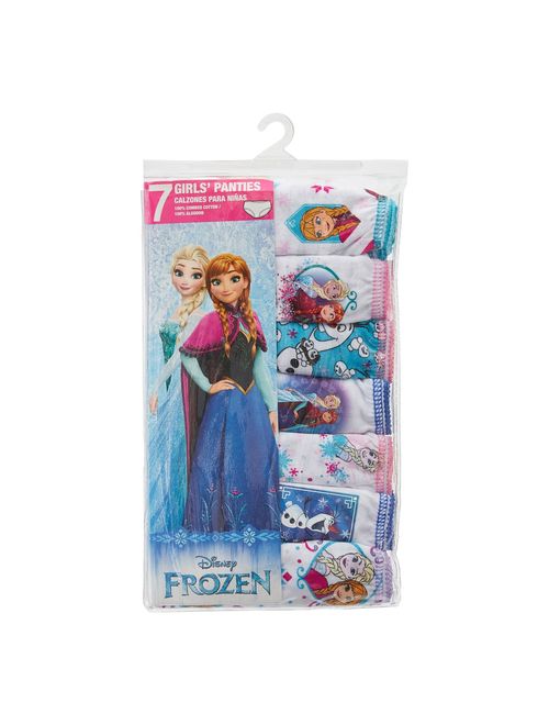 Disney Frozen Elsa; Anna; Olaf; Girls' Underwear, 7 Pack Panties 100% Combed Cotton (Little Girls & Big Girls)