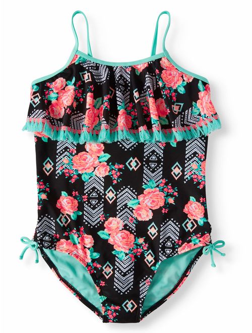 Wonder Nation Arizona Gardan Tassel One-Piece Swimsuit (Little Girls, Big Girls & Big Girls Plus)