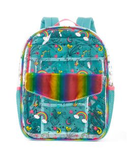 Clear Unicorn Doodles Backpack