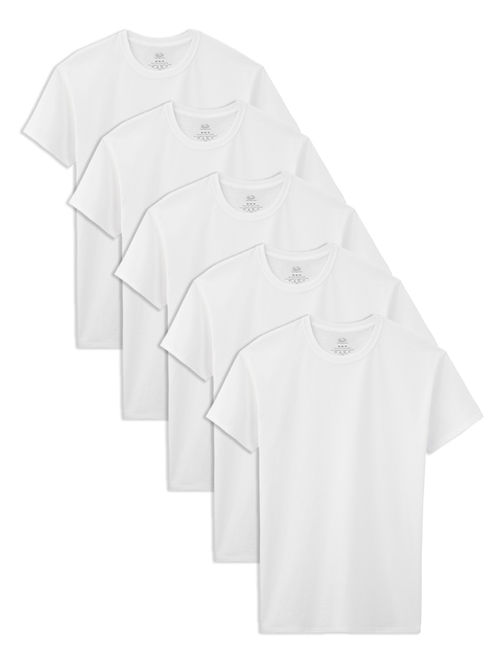 Fruit of the Loom White Crew Undershirts, 5 Pack (Little Boys & Big Boys)