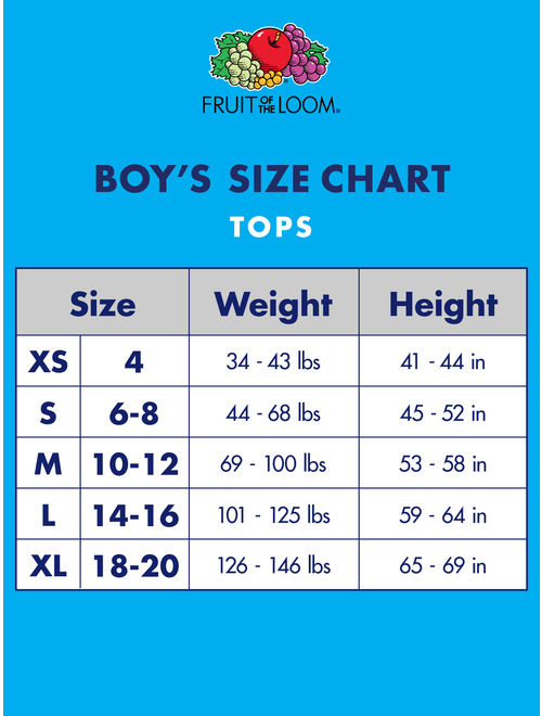 Fruit of the Loom White Tank Undershirts, 5 Pack (Little Boys & Big Boys)