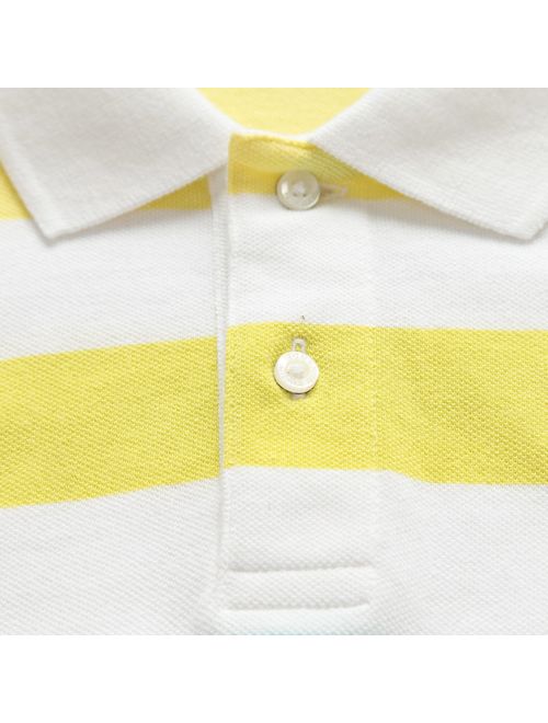 Leo&Lily Boys' Kids' Cotton Pique Stripe Polo Shirts T-Shirts