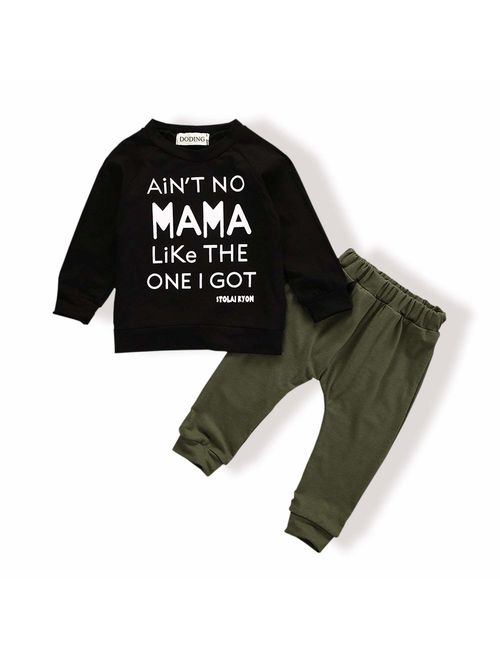 Baby Boy Clothes Funny Letter Printed Tops Leggings Pants Outfits Set for Toddler Boys