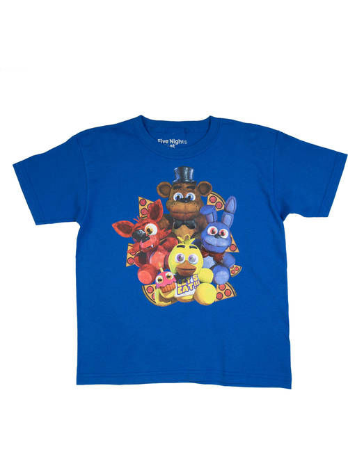 Five Nights at Freddy's Pizza Group Royal Blue Cotton T-Shirt (Little Boys & Big Boys)
