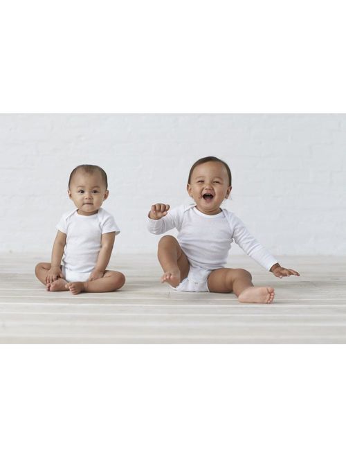 Gerber White Organic Cotton Long Sleeve Onesies Bodysuits, 6pk (Baby Boys or Baby Girls, Unisex)