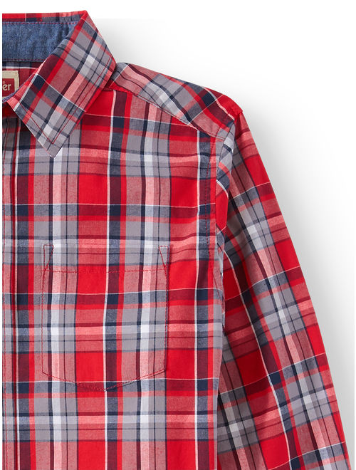 Wrangler Long Sleeve Button-Up Shirt (Little Boys & Big Boys)