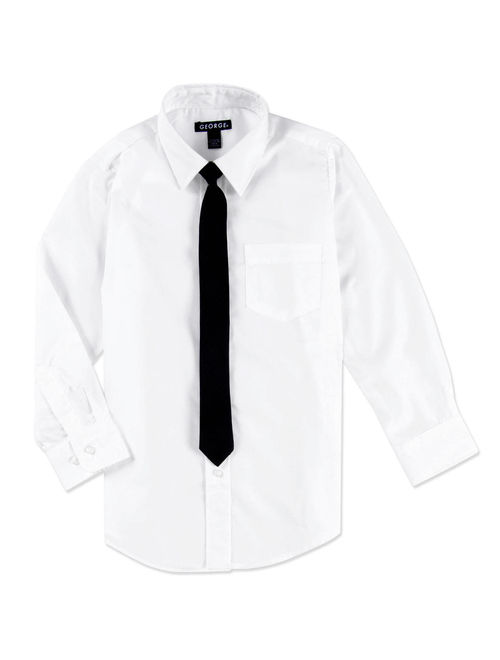 George Packaged Dress Shirt with Black Tie (Little Boys & Big Boys)