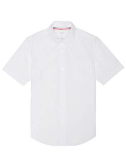 Toddler Boys School Uniform Short Sleeve Poplin Button Up Shirt (Toddler Boys)