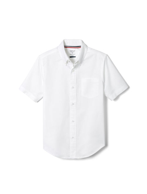 French Toast Husky Boys School Uniform Short Sleeve Stretch Oxford Shirt (Husky)