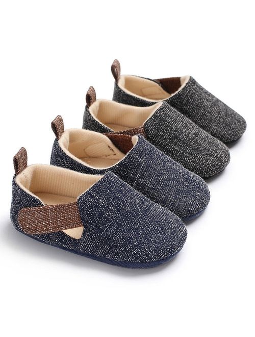 Baby Newborn Boys Toddler Soft Crib Shoes Anti-slip Prewalker Sneakers 0-18M