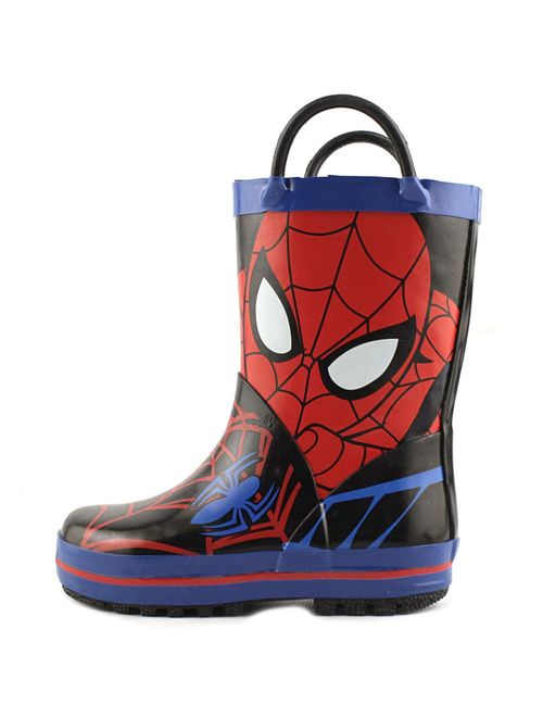 Spiderman Rainboot Youth Round Toe Synthetic Multi Color Rain Boot