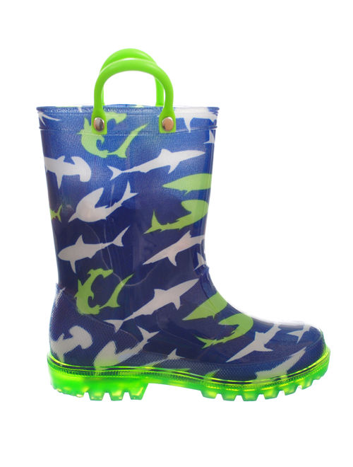 Lilly Boys' Light-Up Rubber Rain Boots (Sizes 11 - 3)