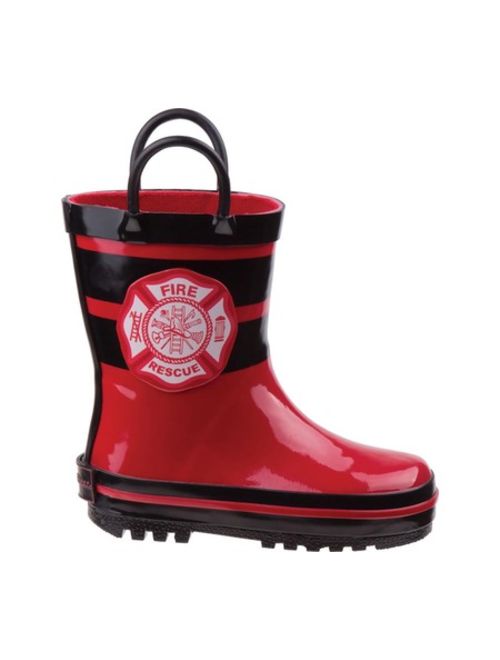 Rugged Bear Boys' Side Cute Design Detail Rain Boots