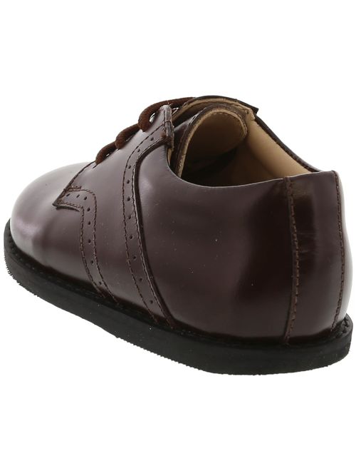 Elephantito Scholar Golfers Brown Ankle-High Leather Oxford Flat - 3M