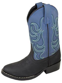 Smoky Mountain Children Boys Black/Blue Monterey Western Cowboy Boots