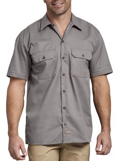 Big Men's Short Sleeve Twill Work Shirt