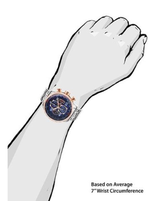 Invicta 17203 Men's Aviator Blue Dial Stainless Steel Bracelet Chronograph Watch