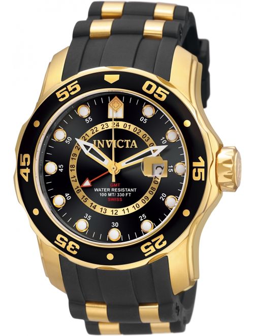 Invicta Men's 6991 Pro Diver Quartz GMT Black Dial Watch