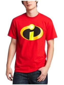 Men's Disney Pixar The Incredibles "Basicon" Logo Classic Red Short Sleeve Graphic Tee