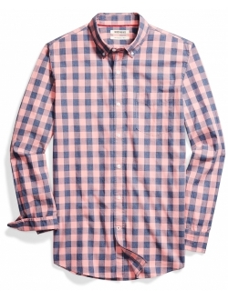 Men's Slim-Fit Long-Sleeve Check Shirt