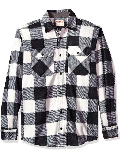 Wrangler Polyester Long Sleeve Heavy Weight Fleece Flannel Shirt