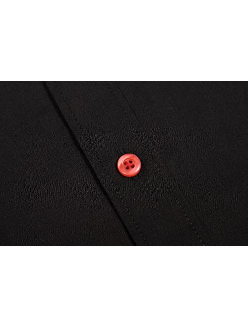 Alex Vando Mens Dress Shirts Regular Fit Long Sleeve Stretch Business Dress Shirts for Men